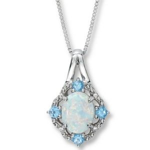 Opal & Sapphire Necklace